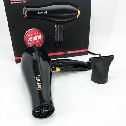 Фен Gemei GM-1765 Профессиональный фен для волос две скорости и три режима для сушки и укладки волос