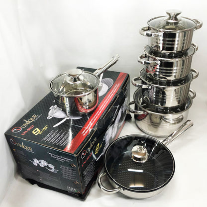 Набор посуды UNIQUE UN-5037 12 предметов (16; 16; 18; 20; 24; сковорода 24 см)