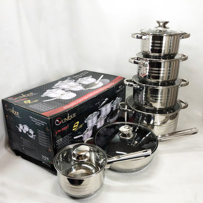 Набор посуды UNIQUE UN-5037 12 предметов (16; 16; 18; 20; 24; сковорода 24 см)