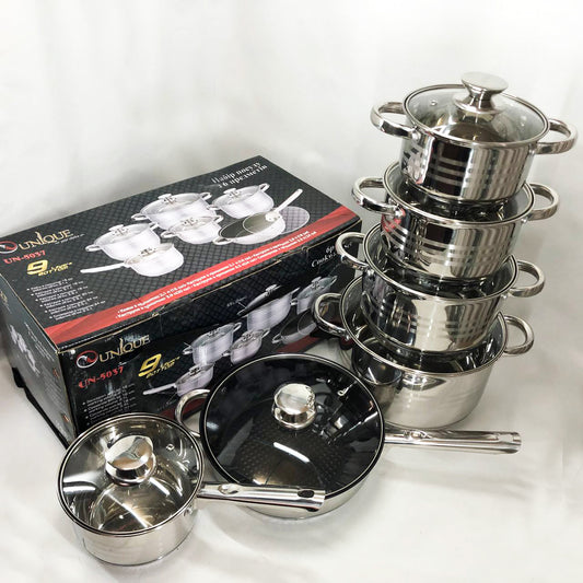 Набор посуды UNIQUE UN-5037 12 предметов (16; 16; 18; 20; 24; сковорода 24 см)