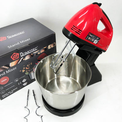 Миксер ручной с чашей Domotec R6637R 2 литра 250 W, Миксер стационарный с чашей из нержавейки