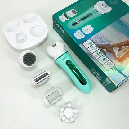 Эпилятор VGR 5 в 1 V-751, 5 насадок. Цвет: зеленый