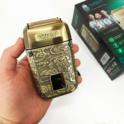 Электробритва-шейвер VGR V-336 LED Display мужская профессиональная для сухого и влажного бритья металлическая