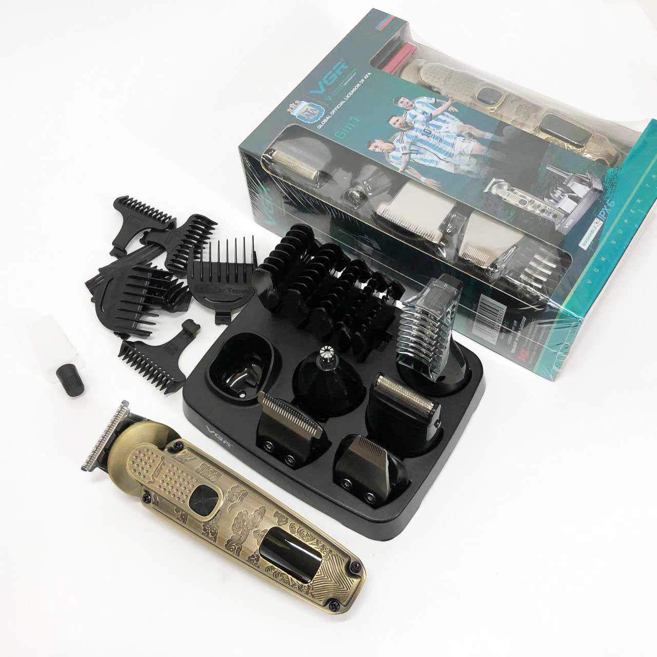 Набор для стрижки VGR 6 в 1 V-095, 16 насадок,  Многофункциональная аккумуляторная машинка для стрижки