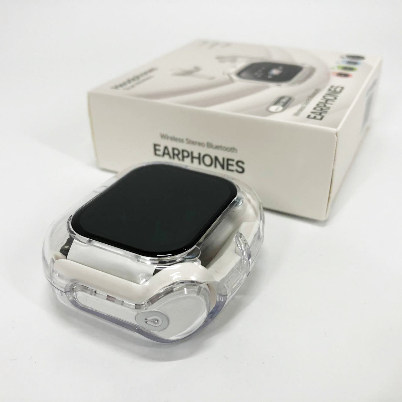 Беспроводные вакуумные наушники TWS с LED дисплеем, влагозащита IPx4 Bluetooth 5.4 с кейсом. Цвет: белый