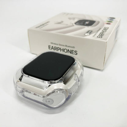 Беспроводные вакуумные наушники TWS с LED дисплеем, влагозащита IPx4 Bluetooth 5.4 с кейсом. Цвет: белый