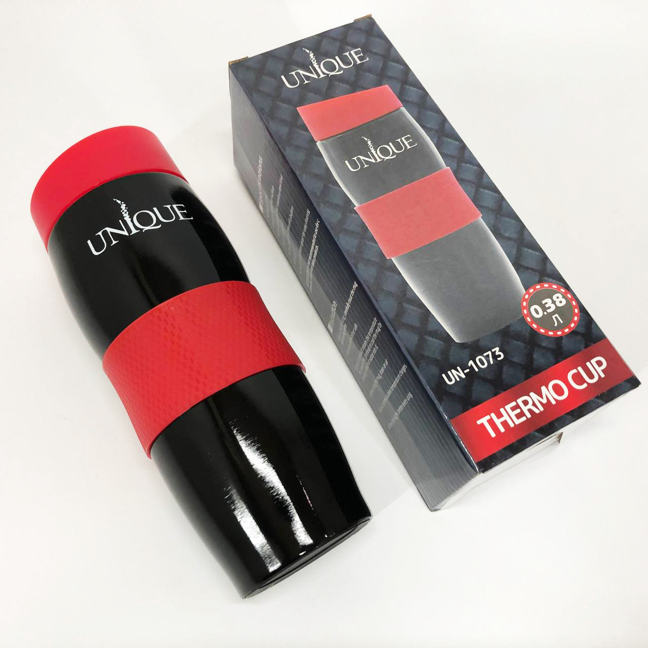 Термокружка UNIQUE UN-1073 0.38 л Термокружка для школьников, Качественный семейный термос. Цвет: красный