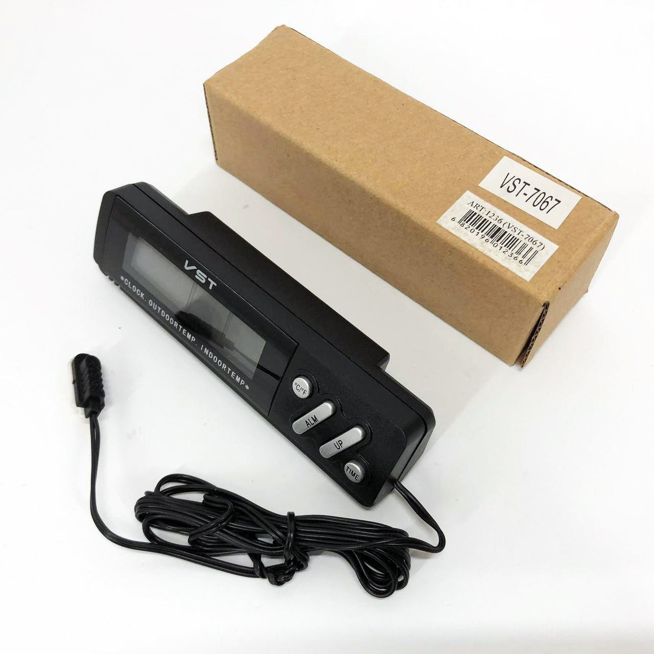 Часы с внутренним и наружным датчиком температуры VST-7067, Часы электронные с яркими цифрами настольные