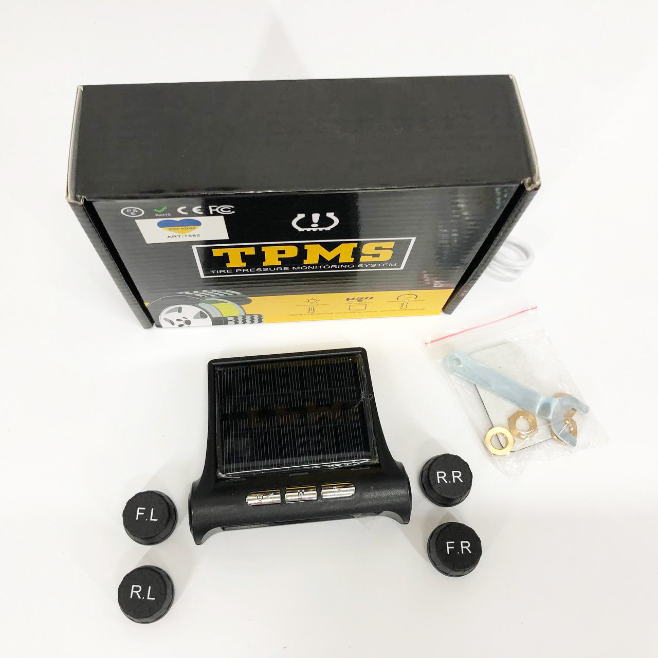 Система контроля давления в шинах TPMS+SOLAR внешние датчики