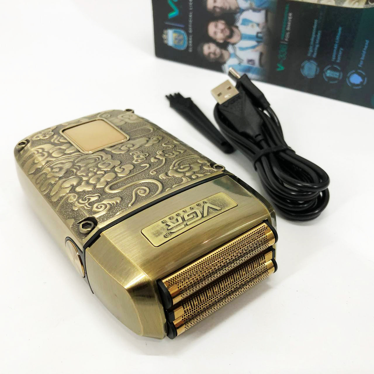 Электробритва-шейвер VGR V-336 LED Display мужская профессиональная для сухого и влажного бритья металлическая