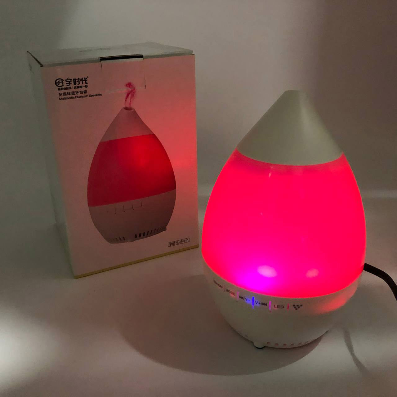 Колонка увлажнитель с диодной подсветкой JT-315, Настольный увлажнитель воздуха. Цвет: розовый