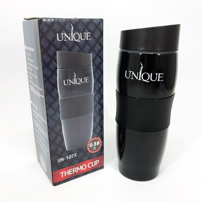 Термокружка UNIQUE UN-1073 0.38 л, Термос для питьевой воды туристический. Цвет: черный