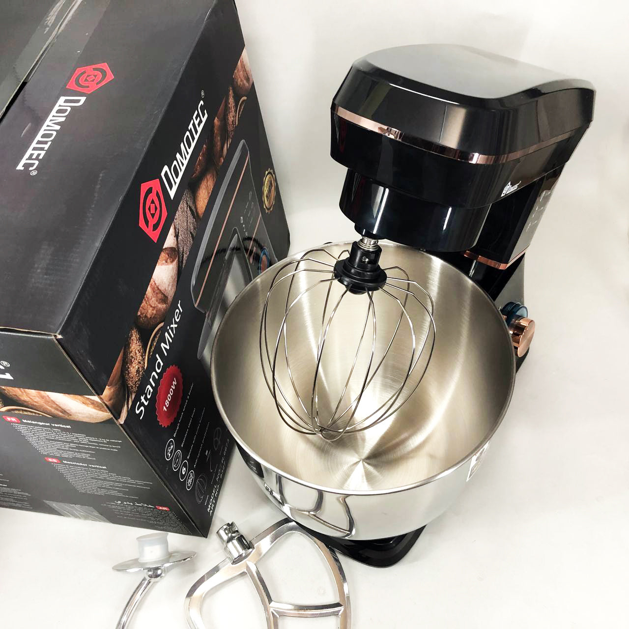 Настольный миксер-тестомес планетарный Domotec R 6673 12 л, Планетарный комбайн Стационарный для дома