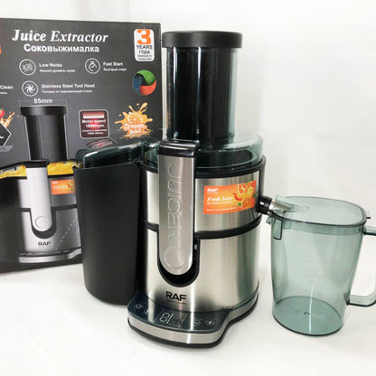 Электрическая соковыжималка RAF R.2700 для цитрусовых, фруктов и овощей с емкостью для сока 1.1 л 800 Вт