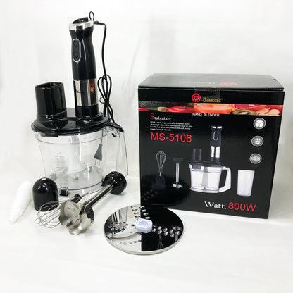 Блендер погружной многофункциональный 5-в-1 Domotec MS-5106 800 W, Портативный блендер измельчитель