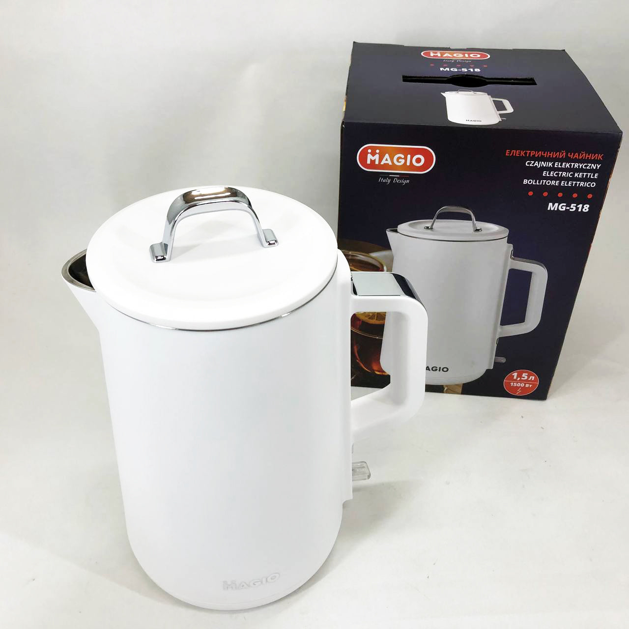 Электрочайник-термос MAGIO MG-518, 1,5л, 1500Вт