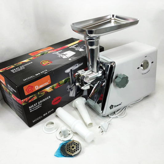Мясорубка с соковыжималкой Domotec MS-2018 2500 Вт. Цвет: белый