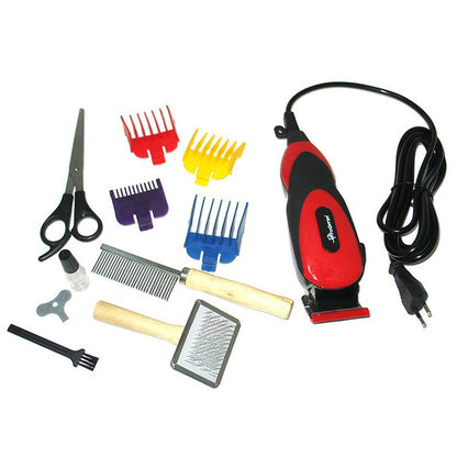 Машинка Gemei GM-1023 для стрижки животных с 4 насадками для любого типа шерсти + ножницы и расческа-гребешок