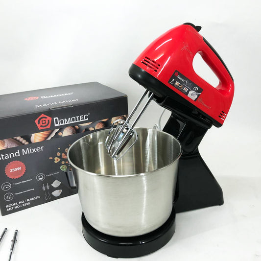 Миксер ручной с чашей Domotec R6637R 2 литра 250 W, Миксер стационарный с чашей из нержавейки