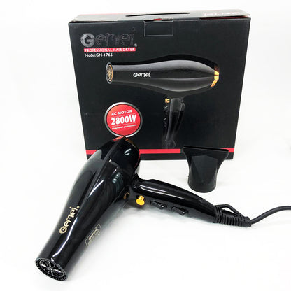 Фен Gemei GM-1765 Профессиональный фен для волос две скорости и три режима для сушки и укладки волос