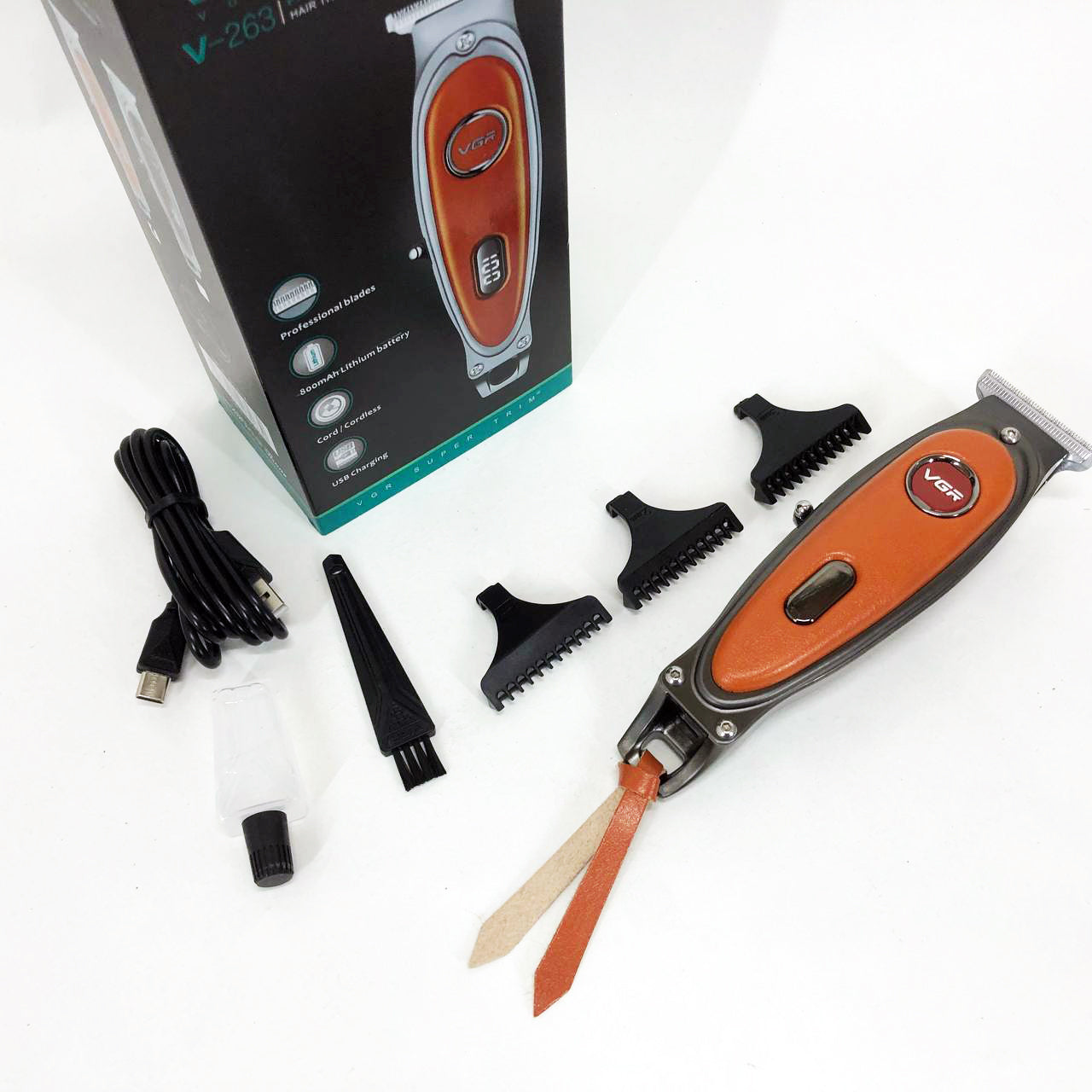 Триммер VGR V-263 BLACK. Цвет: оранжевый