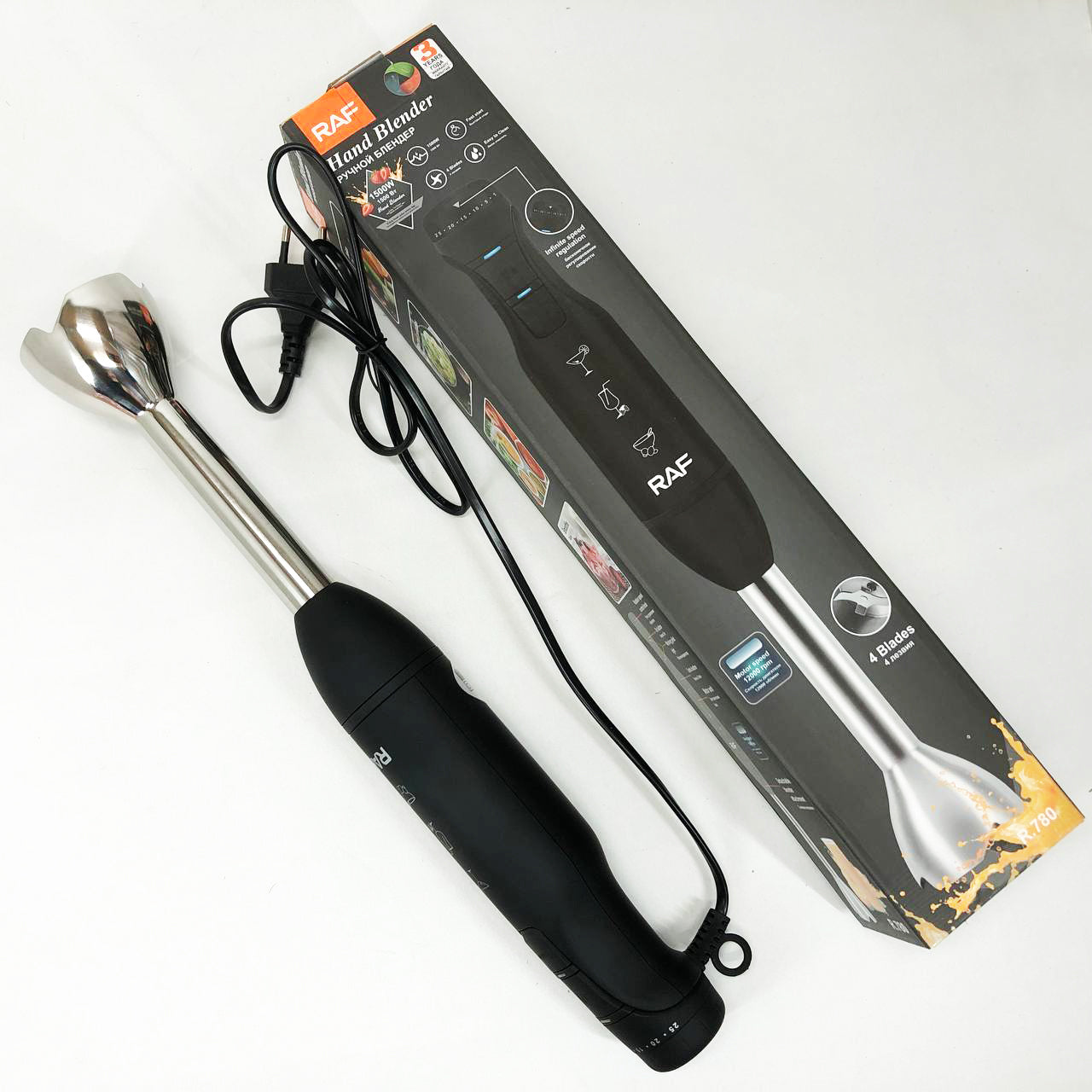 Погружной ручной блендер RAF R.780 1500 Вт