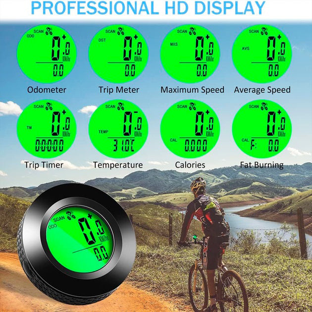 Велокомпьютер 995/997 проводной 22 функции с подсветкой водонепроницаемый