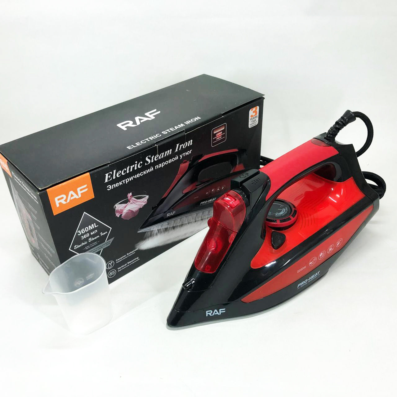 Утюг с керамической подошвой RAF R.1233 мощность 2200Вт 320 мл