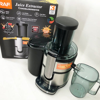 Электрическая соковыжималка RAF R.2700 для цитрусовых, фруктов и овощей с емкостью для сока 1.1 л 800 Вт