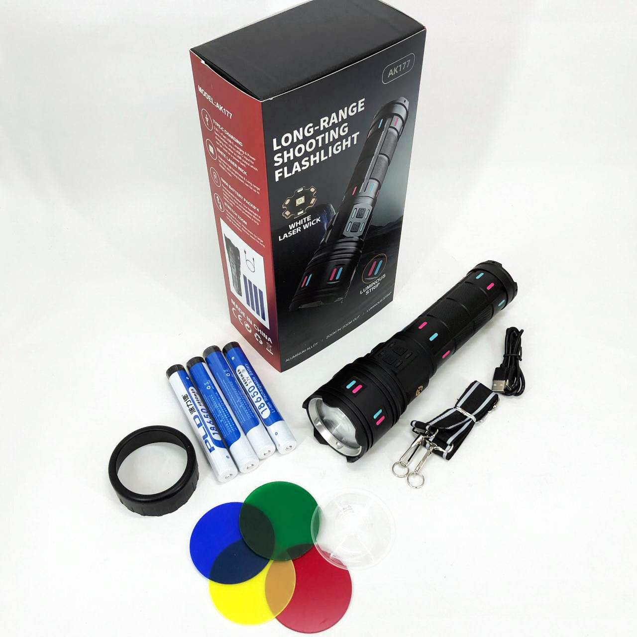 Фонарь AK177-WHITE LASER LED PM60-TG, Топ-фонарик фонарик светодиодный аккумуляторний портативный