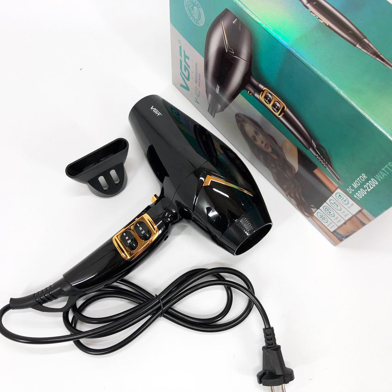 Мощный электрический профессиональный фен для волос VGR V-423 1800-2200W, Женский фен для волос
