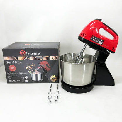 Миксер ручной с чашей Domotec R6637R 2 литра 250 W, Миксер стационарный с чашей из нержавейки