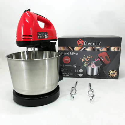 Миксер ручной с чашей Domotec R6637R 2 литра 250 W, Миксер стационарный с чашей из нержавейки