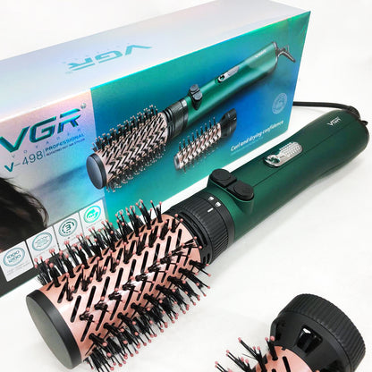 Фен щетка для волос 2 в 1 VGR V-498, стайлер браш, Фен для красивой укладки волос, Фен для ломких волос