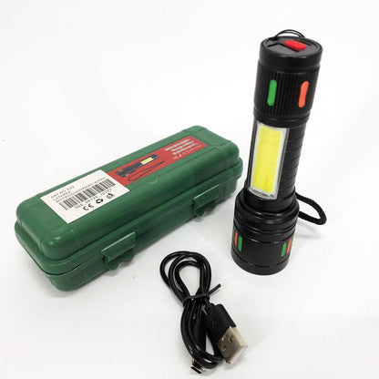 Фонарик 623-TG+COB, Переносной ручной мощный фонарь, Портативный светодиодный фонарь с зарядкой