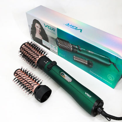Фен щетка для волос 2 в 1 VGR V-498, стайлер браш, Фен для красивой укладки волос, Фен для ломких волос