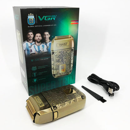 Электробритва-шейвер VGR V-336 LED Display мужская профессиональная для сухого и влажного бритья металлическая