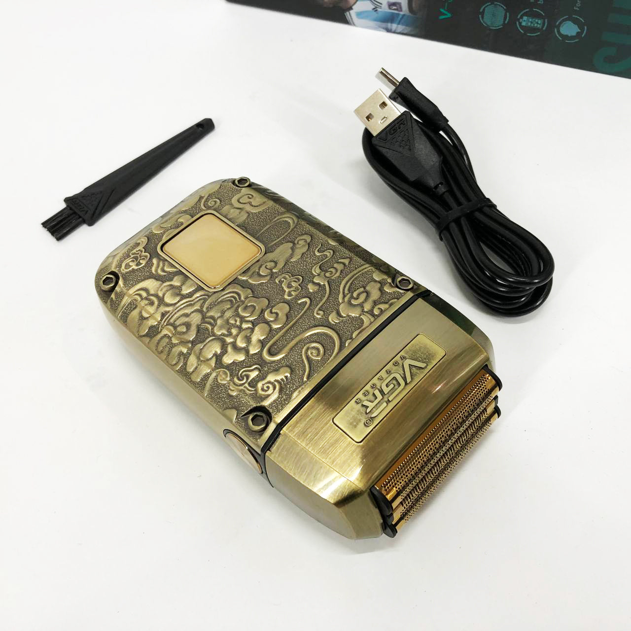 Электробритва-шейвер VGR V-336 LED Display мужская профессиональная для сухого и влажного бритья металлическая