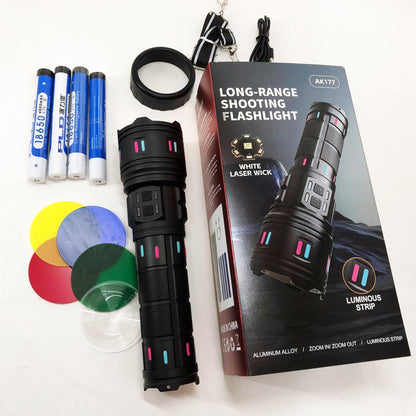 Фонарь AK177-WHITE LASER LED PM60-TG, Топ-фонарик фонарик светодиодный аккумуляторний портативный