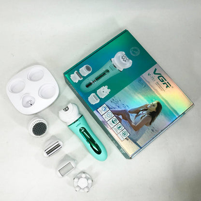 Эпилятор VGR 5 в 1 V-751, 5 насадок. Цвет: зеленый