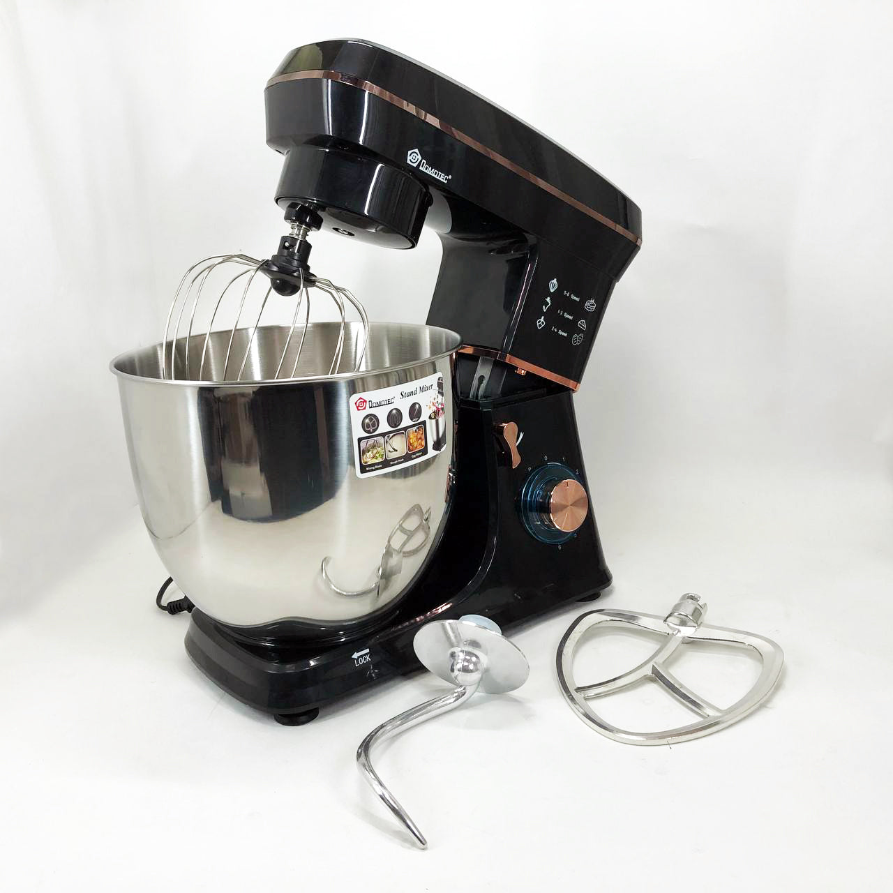 Настольный миксер-тестомес планетарный Domotec R 6673 12 л, Планетарный комбайн Стационарный для дома