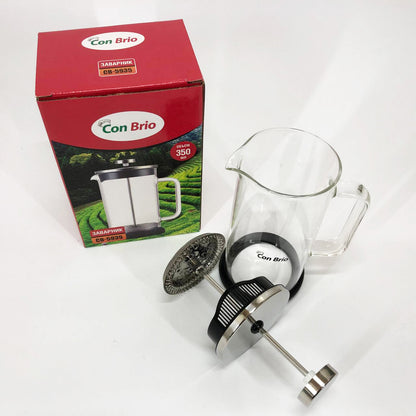 Френч-пресс Con Brio CB-5935 350 мл, Френч пресс стеклянный на кухню, Френч прессы стекло