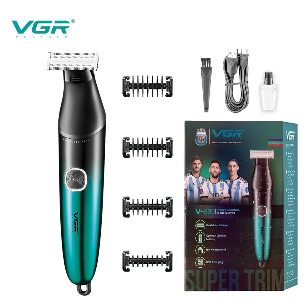 Бритва-триммер для стрижки бороды и усов VGR V-339 GREEN