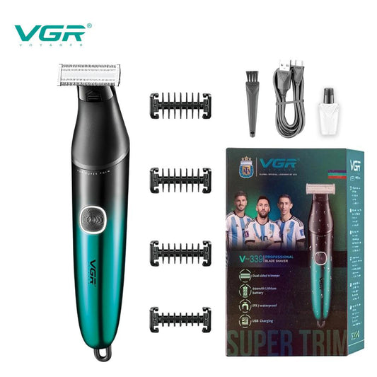 Бритва-триммер для стрижки бороды и усов VGR V-339 GREEN
