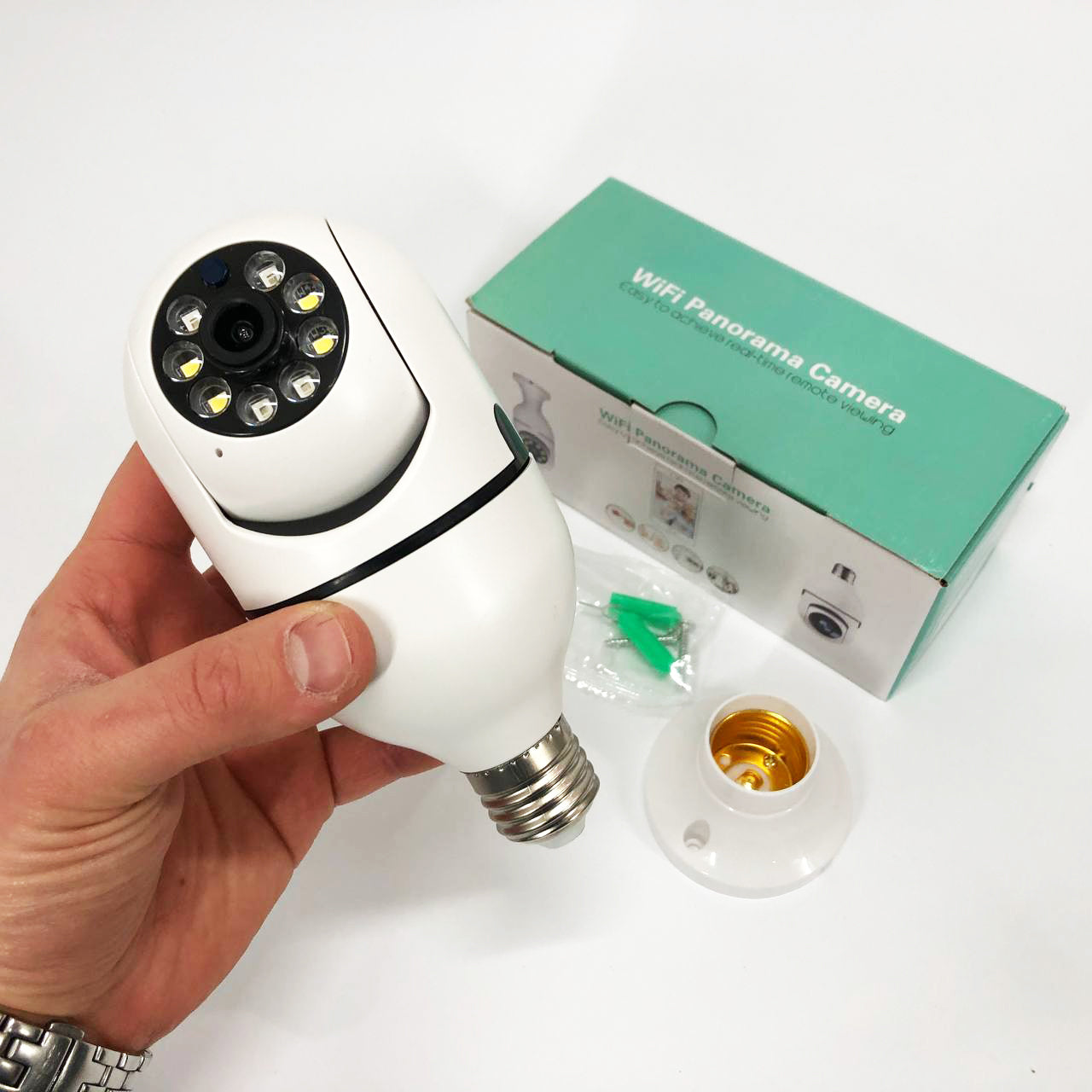 Камера видеонаблюдения лампочка CAM L1 E27 WIFI IP 360/90 поворотная