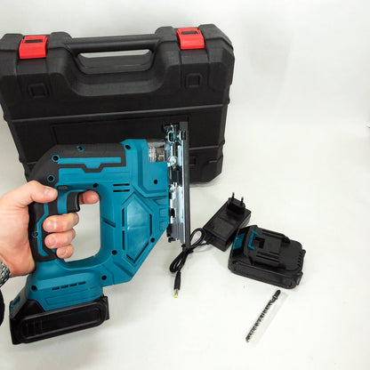 Аккумуляторный бесщеточный лобзик 24V с 2 АКБ в пластиковом кейсе с регулировкой скорости и угла наклона