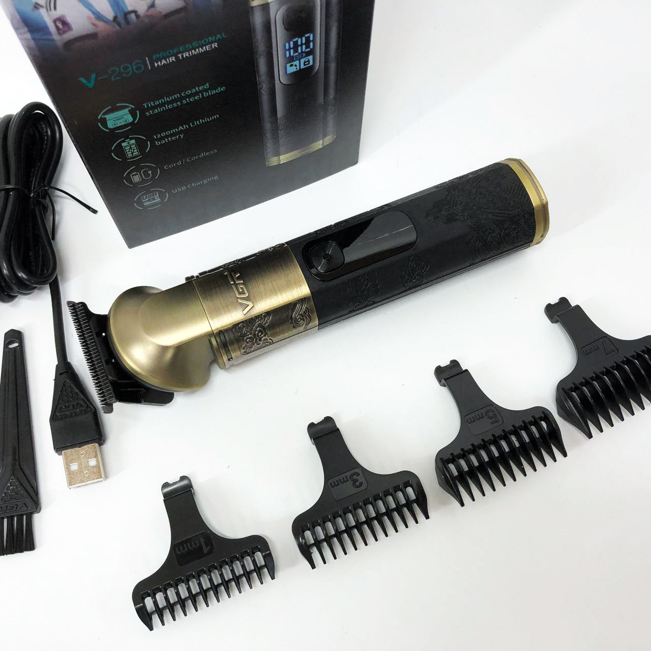 Триммер VGR V-296, Многофункциональная машинка для стрижки бороды, Профессиональный триммер для бритья