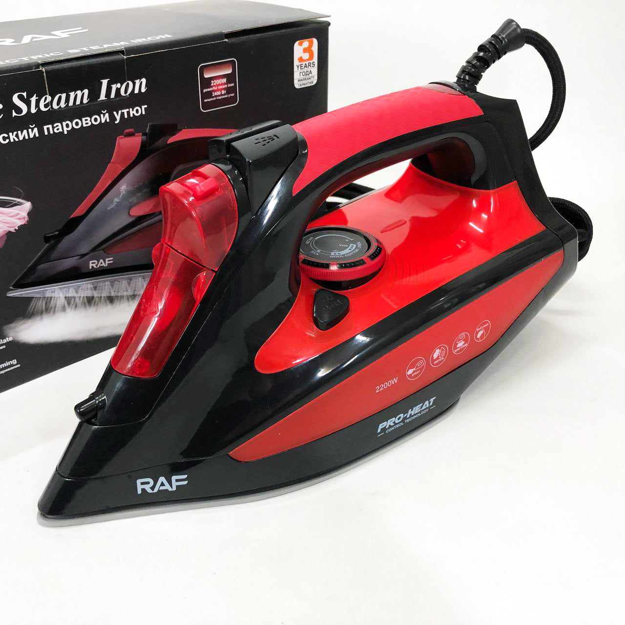 Утюг с керамической подошвой RAF R.1233 мощность 2200Вт 320 мл