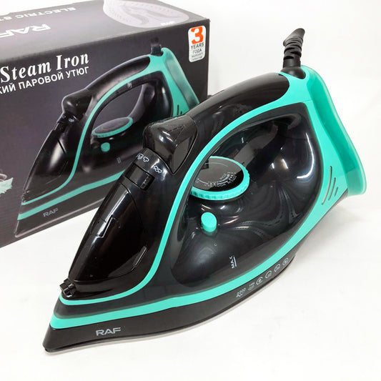 Утюг паровой RAF R.1250 с керамической подошвой и функцией самоочистки 2200 Вт. Цвет: синий