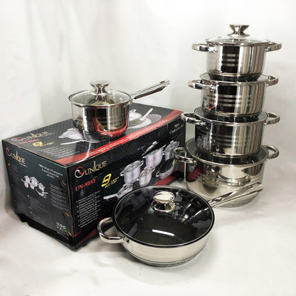 Набор посуды UNIQUE UN-5037 12 предметов (16; 16; 18; 20; 24; сковорода 24 см)